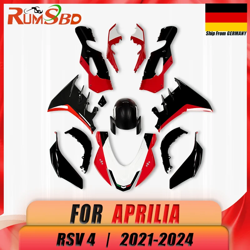 Komplette Motorradverkleidungssätze für Aprilia RSV4 2021 2022 2023 2024 Karosserie-Spritzgussplatten-Set, lackierte Verkleidung