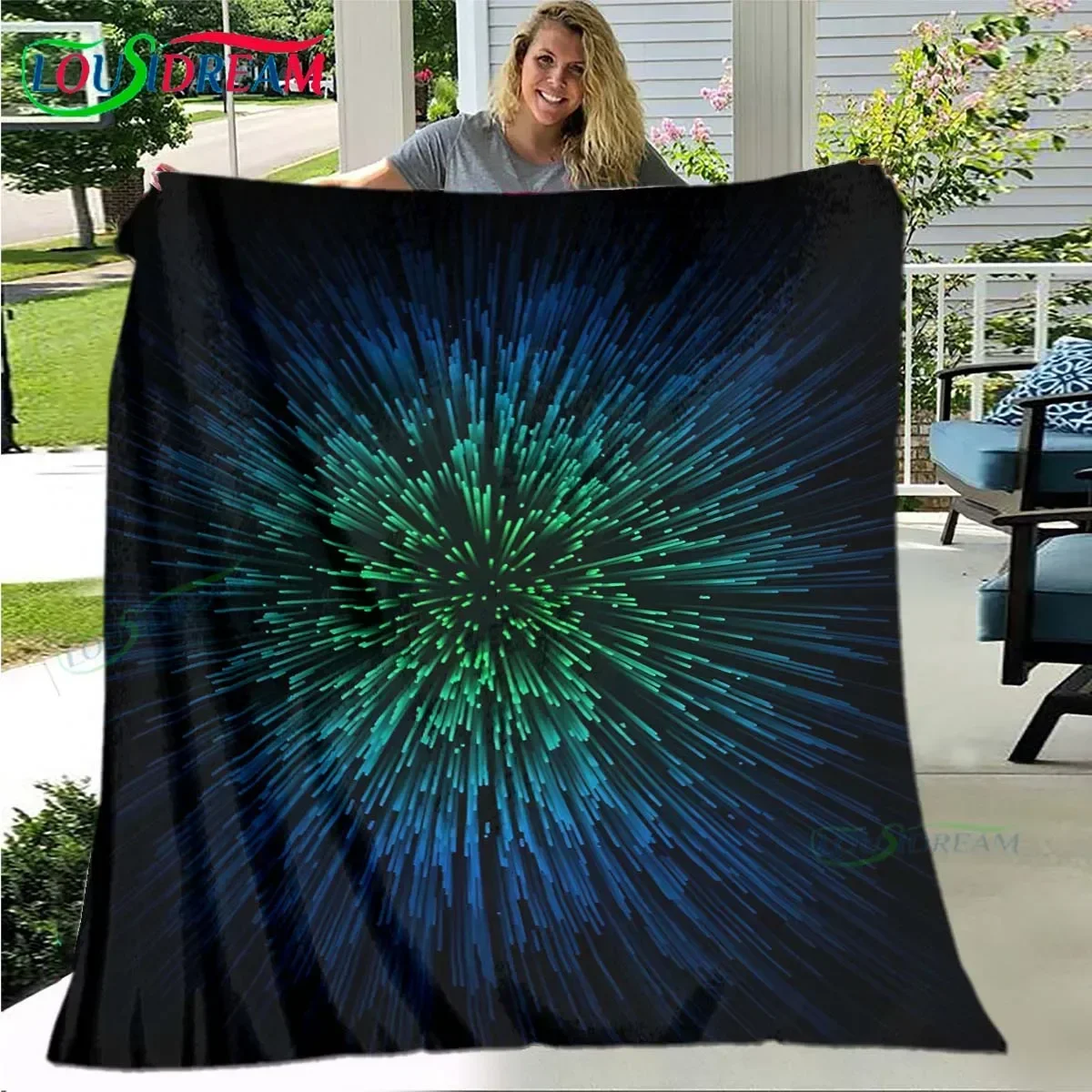 

Fashion 3D Popular Mobile Wallpaper Four Seasons Blanket Sofa Cover Travel Bed Plush Blanket Travel Office Break Blanket Gift