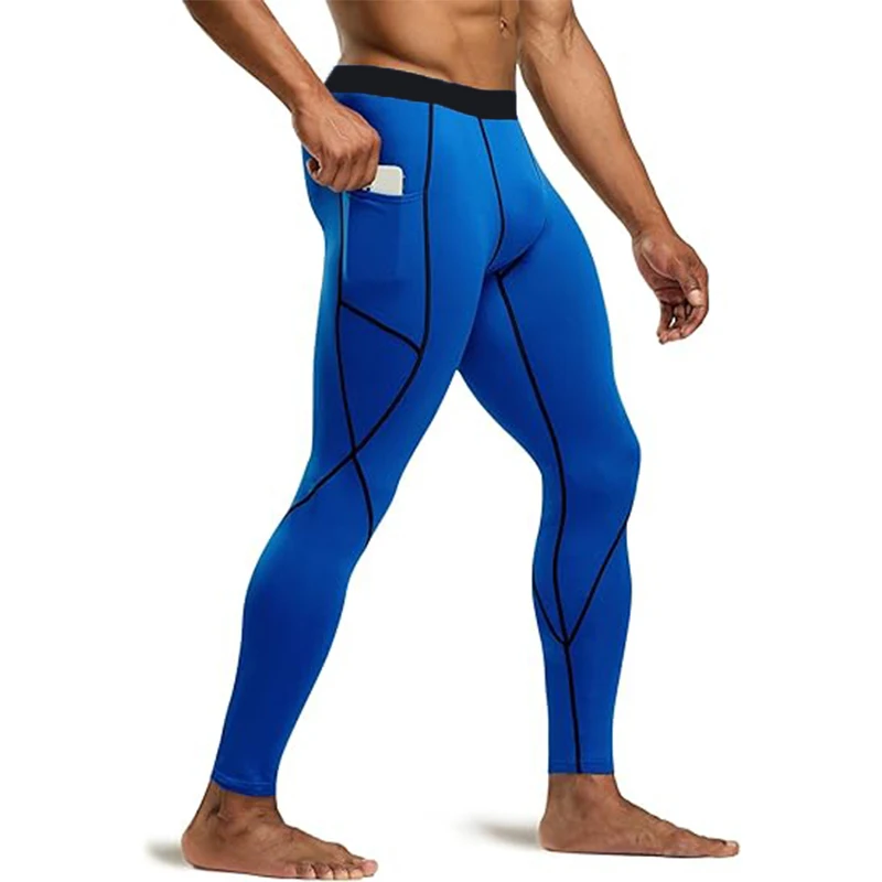 Męskie legginsy do biegania szybkoschnące rajstopy sportowe na siłownię męskie spodnie kompresyjne do fitnessu Crossfit treningowe rajstopy do koszykówki męska odzież sportowa