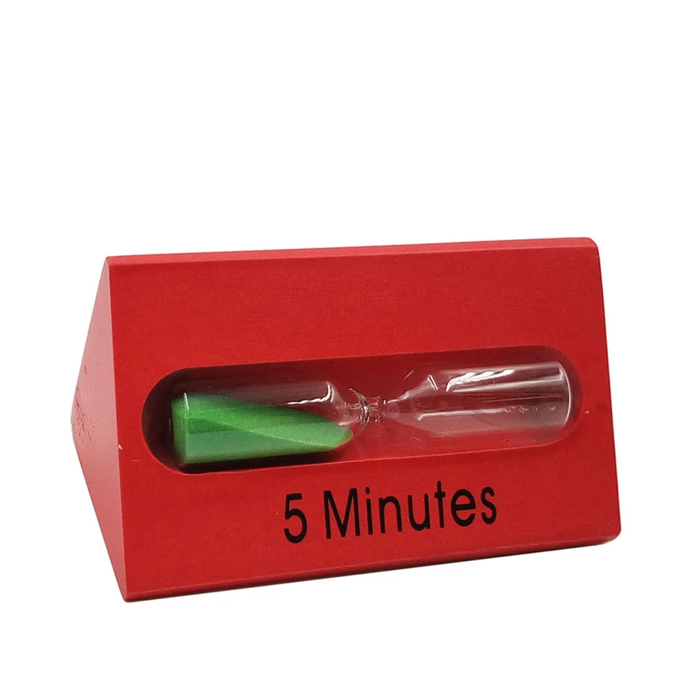 

Red 3 5 7 Min Wooden Sand Clock with Multi Time Settings for Kids Learning Kitchen Timer Exercise Tool Hourglass