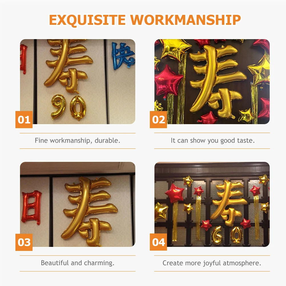 

Golden Balloon Birthday Party Decoration Exquisite Craftsmanship Simple Charming Indoor Outdoor Decor Golden Balloon