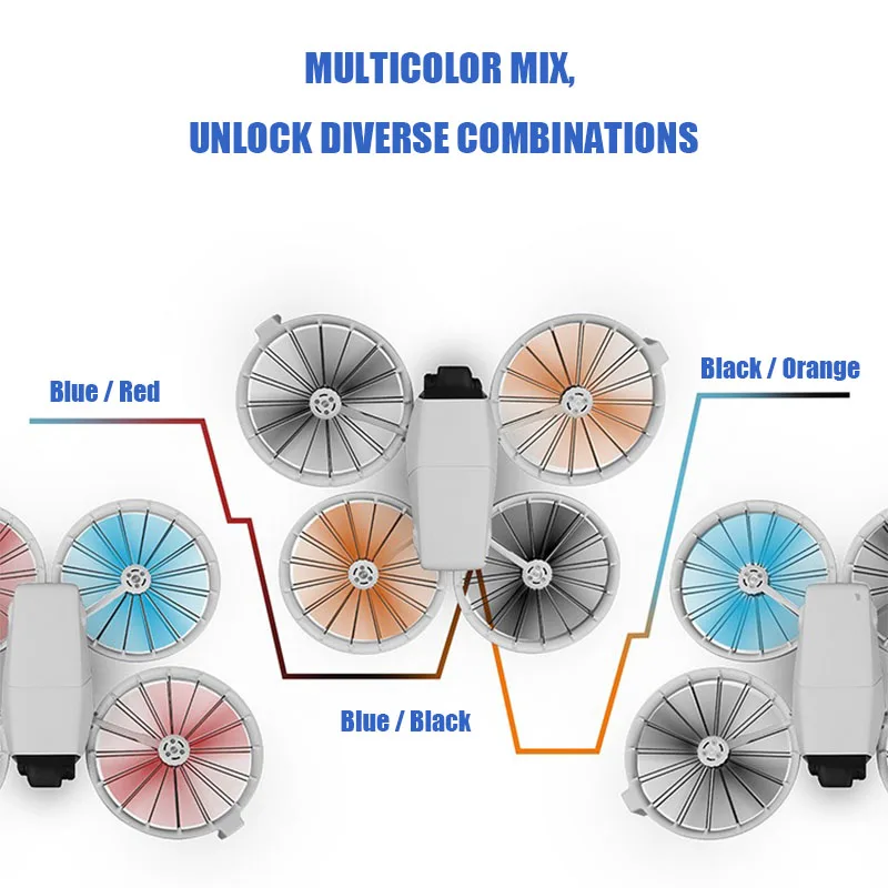 VOLODYMYR 8 قطعة المروحة الطائرة بدون طيار شفرة خفيفة الوزن الإفراج السريع الدعائم شفرة المسمار الجناح ل DJI الوجه ملحقات طائرة بدون طيار #5