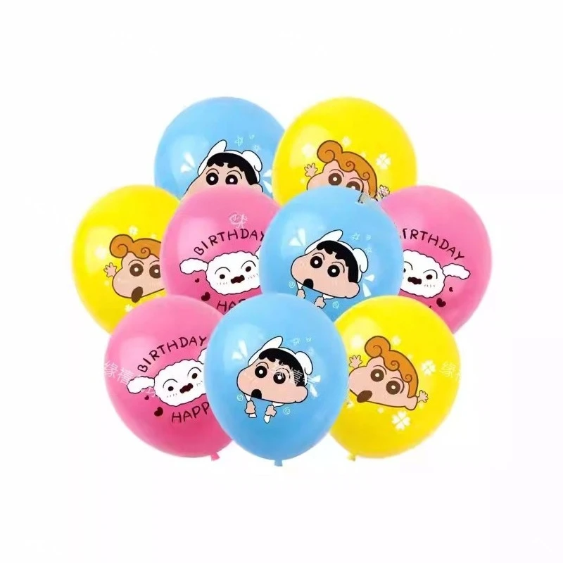 Crayon Shin-chan Cartoon Cute Balloon Kawaii Birthday Party Festival Dress Up Scene Arrangement Animation Peripheral Wholesale