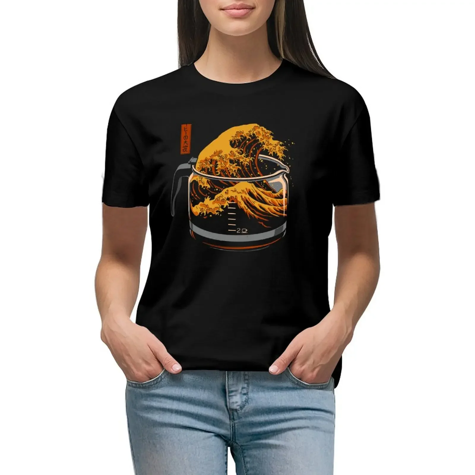 The Great Wave of Coffee T-Shirt shirts graphic tees blanks new edition t-shirt dress for Women plus size