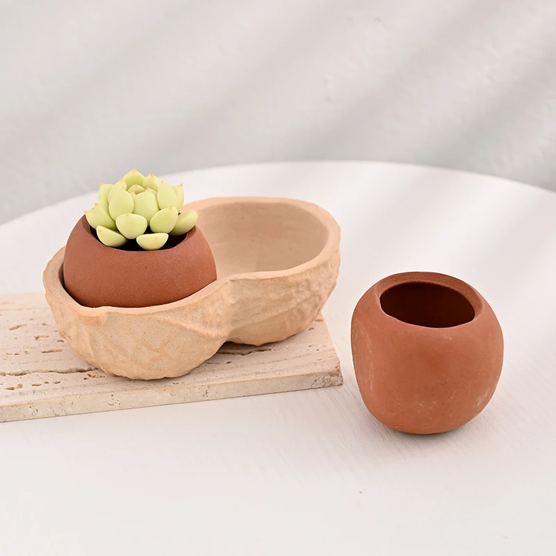 

Jingdezhen iFenghuasheng Green Plant Meat Special Combination Coarse Ceramic Breathable Flower Pot Package