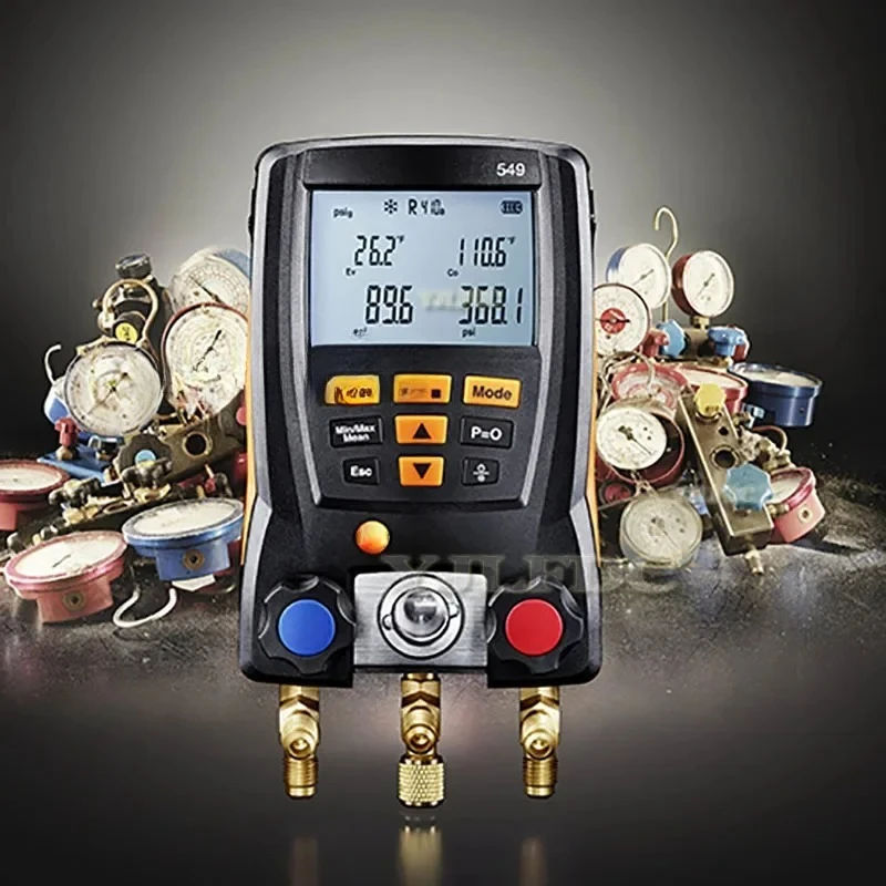 549 Gauge Refrigeration Digital Manifold Gauge 2 Valves System For HVAC Digital Refrigerant Meter Set Tool 0560 0550