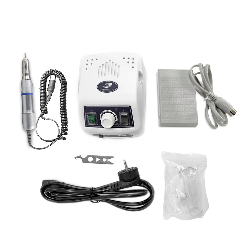 Rhjc renhe315 forte micromotor 107 handpiece pedicure broca unhas 35000 profissional elétrica