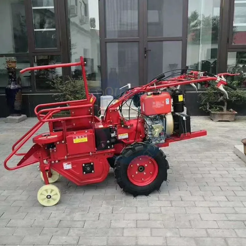 15hp محرك البنزين الزراعية اليد جرار محرك صف واحد آلة حصاد الذرة الطازجة وحصاد القش الطاحن