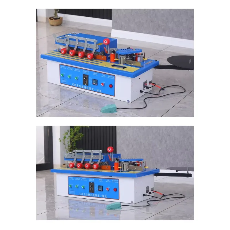 آلة ربط مستقيمة لأعمال النجارة الصغيرة المحمولة، آلة تلميع تشذيب الحواف متعددة الوظائف الكل في واحد #4