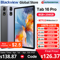 Blackview Tab 16 Pro Tablet 8GB+256GB 11'' FHD+ Display 7700mAh Battery Android 14 Widevine L1 Unisoc T616 Tablet Pad PC