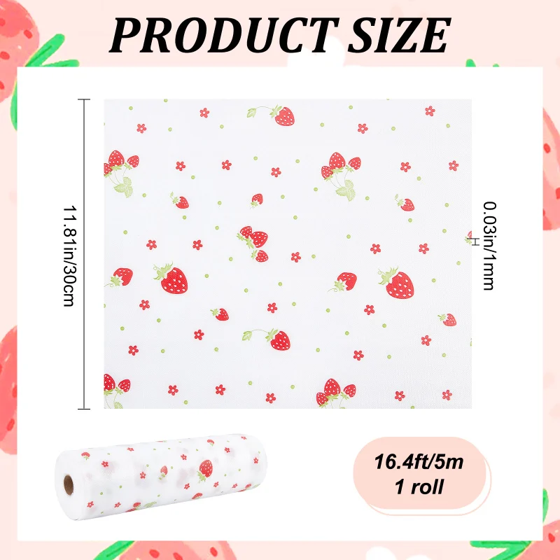 1Roll Drawer Liners Plastic Shelf Cabinet Closet Cupboard Mat Roll Non-Adhesive Waterproof Non-Slip Proof Refrigerator Kitchen