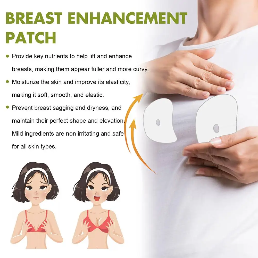 10pcs Breast Enhancers Pads Ginger Plant Ingredients Sexy Breast Lifting Firming Large Bust Chest Pastes Breast Patches Care