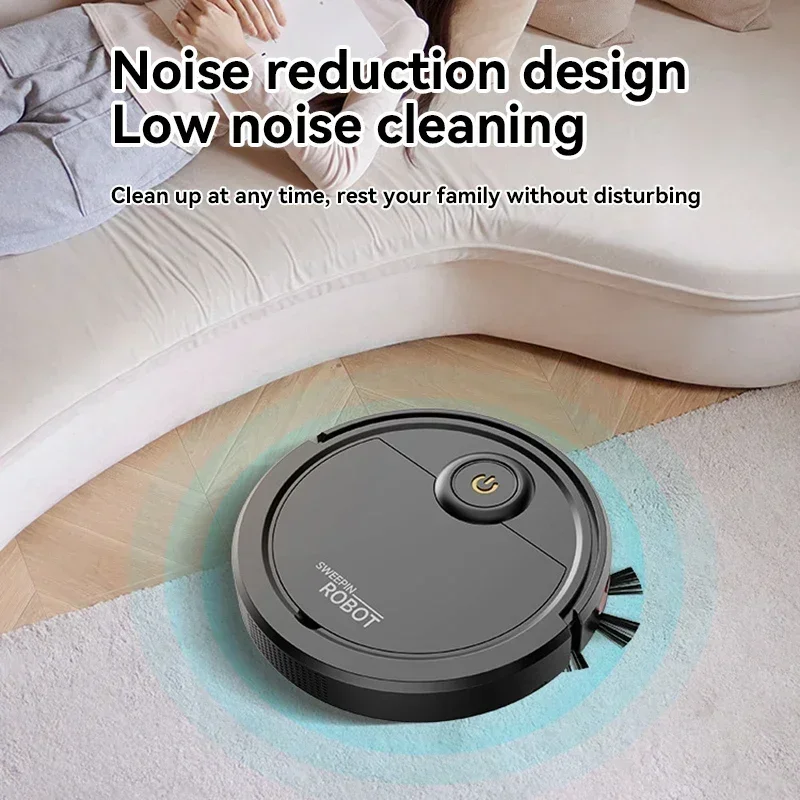 3 in 1 Smart Sweeper Kitchen Household Cleaning Robot USB Rechargeable Wireless Vacuum Cleaner Automatic Sweeping Robot