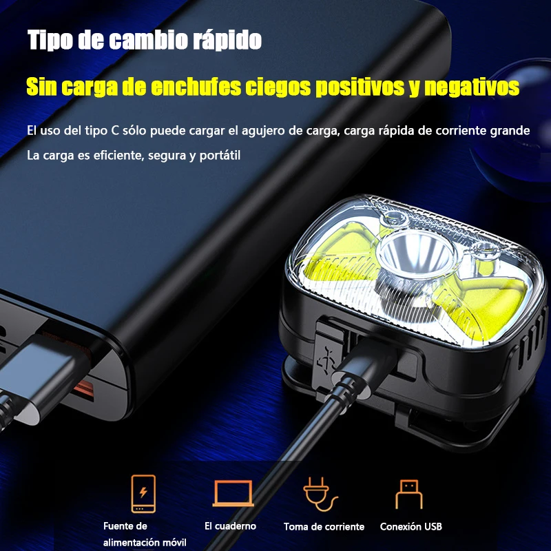 USB rechargeable built-in battery powerful induction headlamp headwear flashlight rechargeable outdoor night fishing waterproof