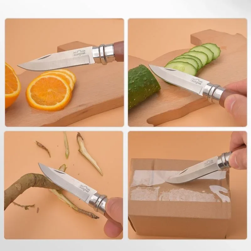 Folding Fruit Knife Outdoor Camping Portable Portable Folding Knife Tool Household Peeling Stainless Sharp Fruit Vegetable Knife