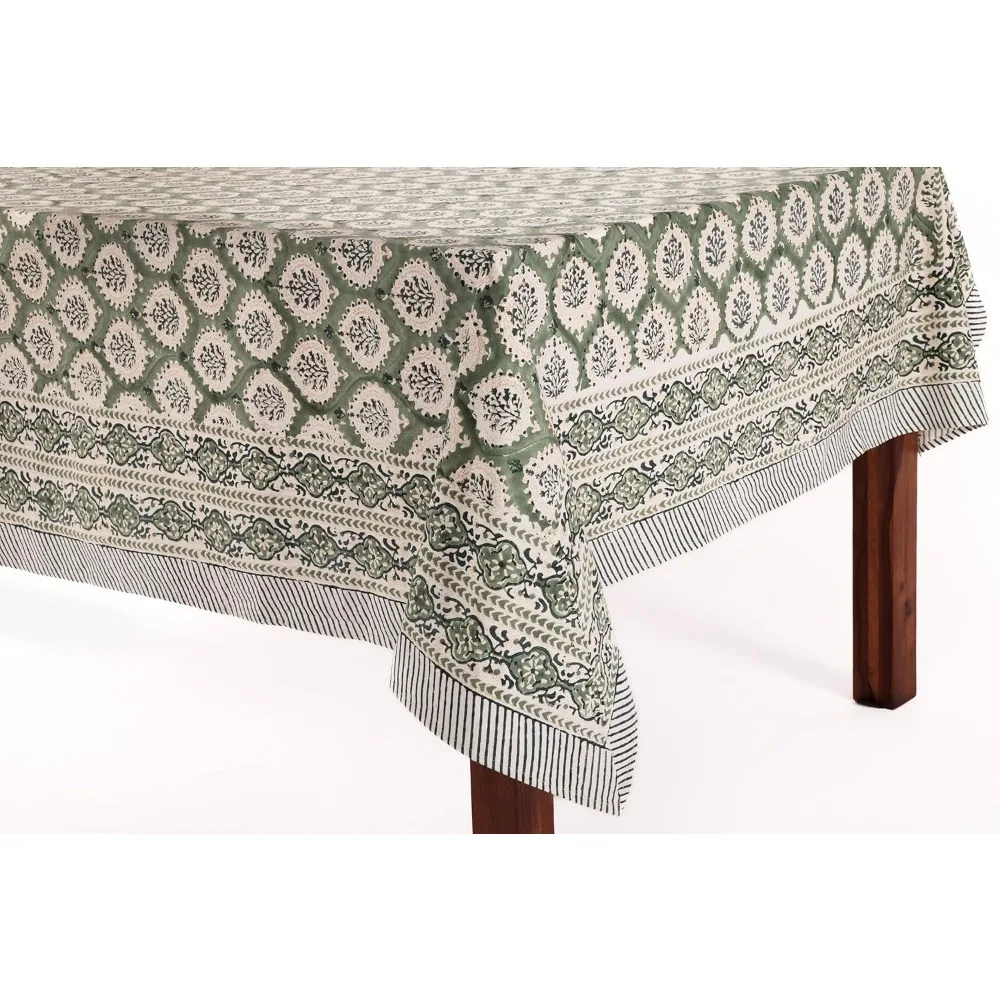 Tovaglia floreale in cotone 100%, decorazione autunnale rettangolare per cene, feste, attività all'aperto, Natale, Ringraziamento - 60x90 pollici