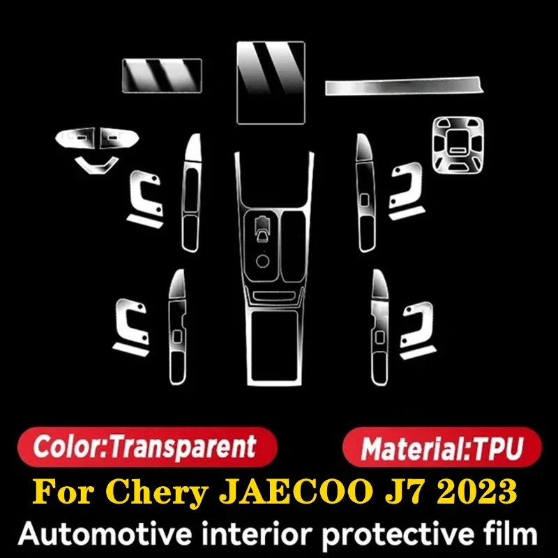 For Chery JAECOO J7 2023 Car Accessories Door Center Console Media Dashboard Navigation TPU Anti-scratch Protector Film