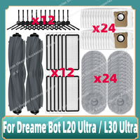 Fit For Dreame Bot L20 Ultra / L30 Ultra / X20 Pro Supplies Accessories Main Side Brush Mop Cloths Hepa Filter Dust Bags Parts