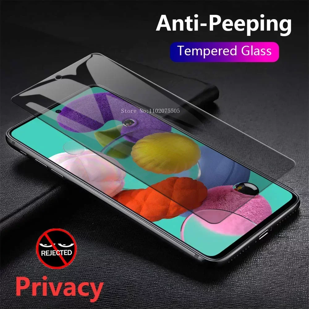 Pelindung layar Privasi, 2 buah untuk Samsung Galaxy A12 A13 A14 A34 A54 5G Anti-spy kaca Tempered untuk Samsung A31 A51 A71 A21S