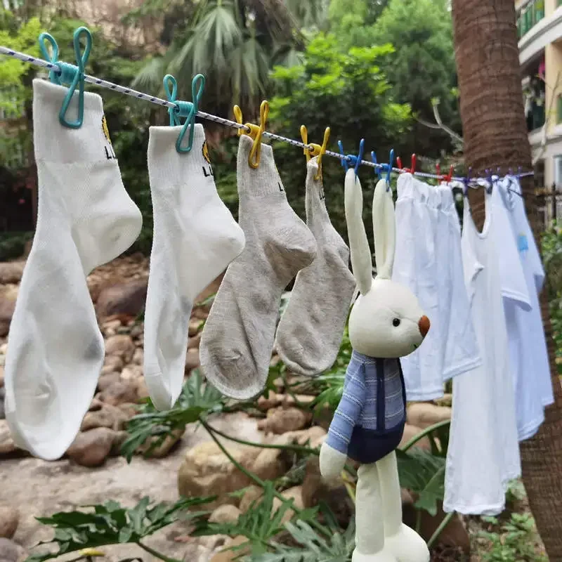 حبل غسيل محمول مع، خط ملابس غسيل مرن قابل للتمدد ومقاوم للرياح للسفر في الفناء الخلفي، فندق العطلة، بال