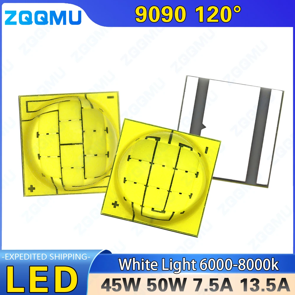 45W 50W Lmitation Ceramica Ad Alta Potenza 9090 Perline Lampada 4500LM Torcia a Luce Forte XHP90 Perline Lampada 55mil 10 Core 9 Core