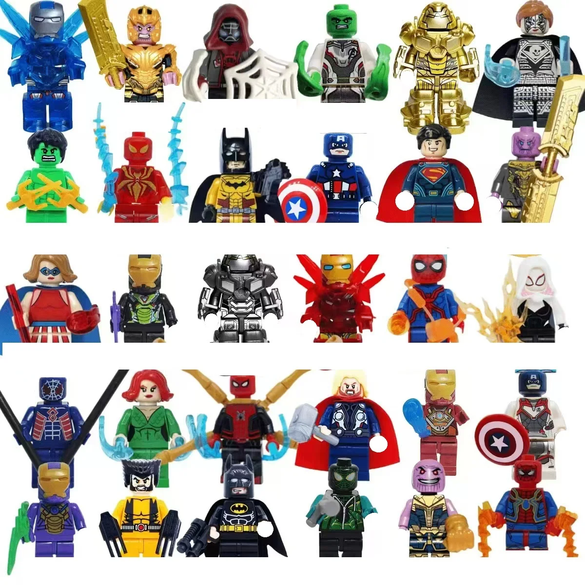 

Marvel superhero Spider Man, Iron Man, Thanos mini building blocks, anime characters, mini figure,children's toy Birthday Gifts