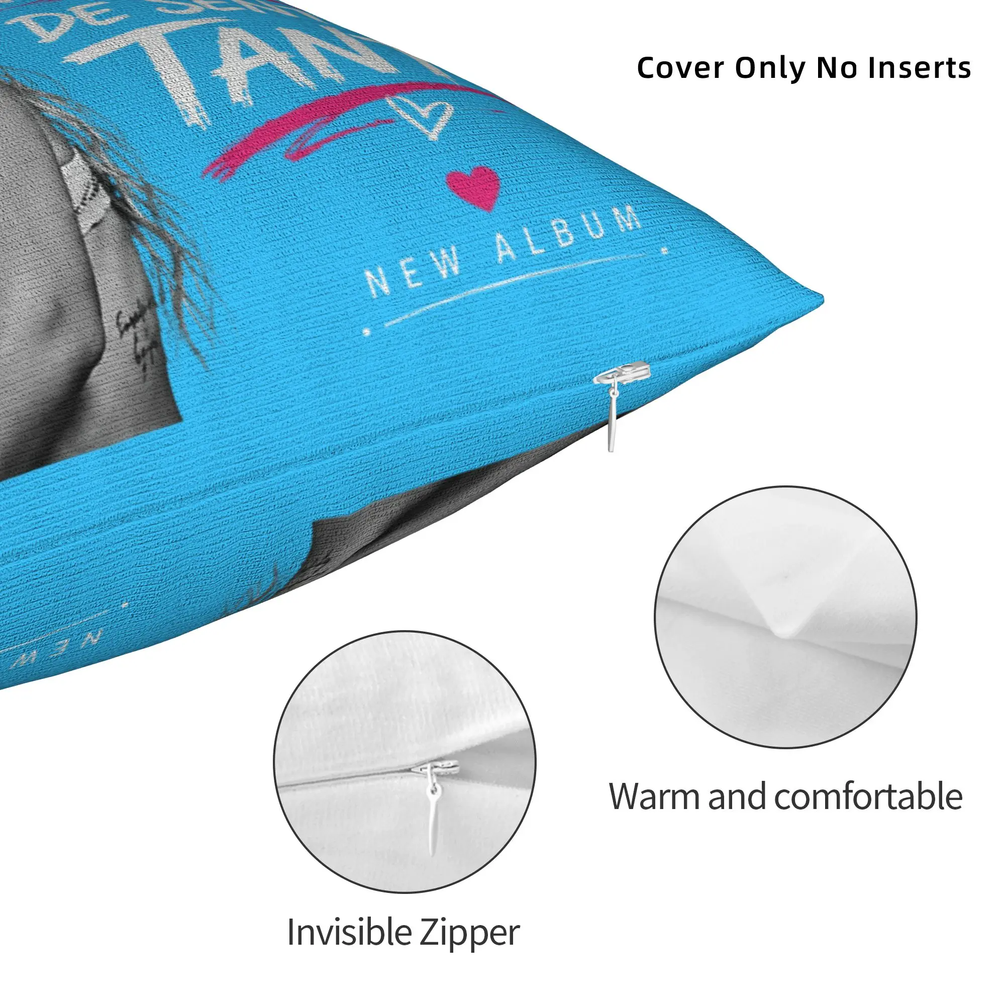 Karol G New Album Square Pillow Cases no me arrepiento de sentir tanto Cushion Covers Custom Decorative Pillowcase for Home 18