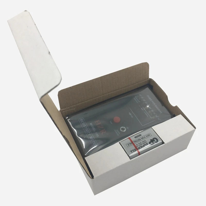 Imagem -05 - Modelo-eletrostática Eletricidade Estática Tester Resistência Resistividade Medidor Esd Impedância Tester 100 Superfície