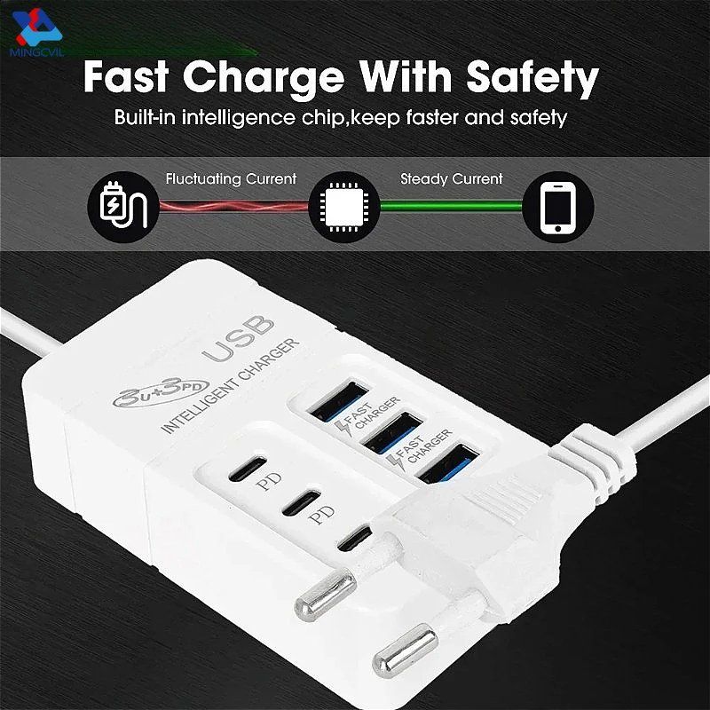 6-Port Fast-Charging Docking Station 3