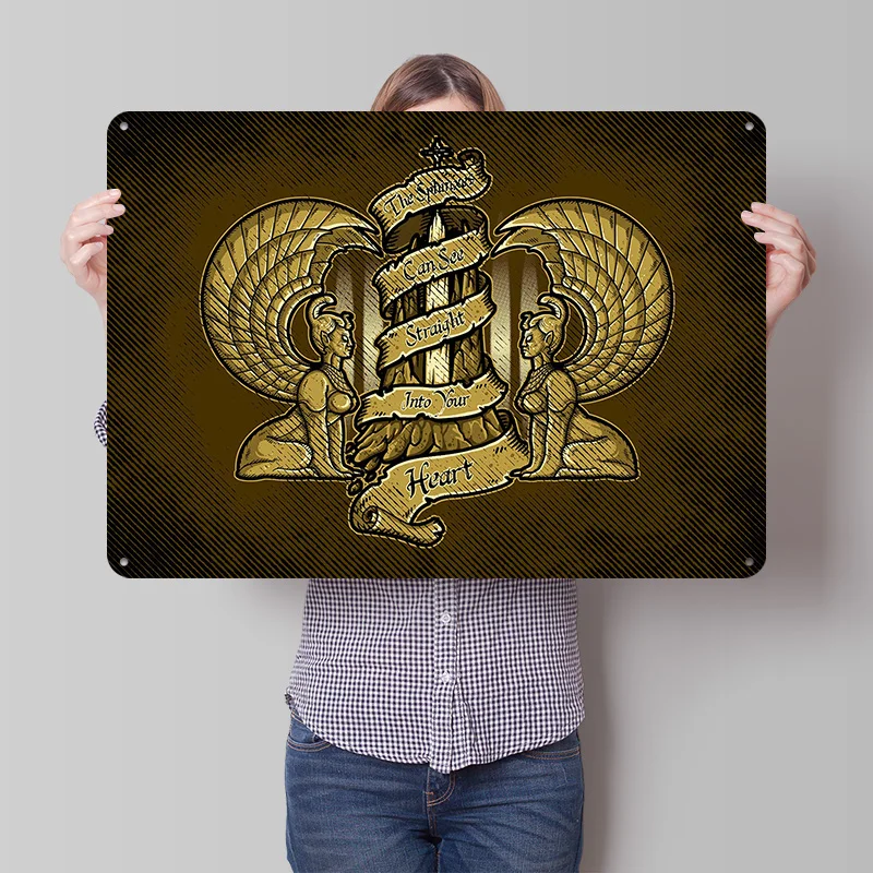 Southern Oracle Personalized 3D Textured Metal Poster Wall Art Tinplate Sign for Luxury Decoration Home Decor Ornaments Room Tin