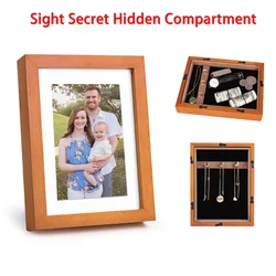 Hidden Storage Compartment Photo Frame Sight Secret Hide Cash Jewelry Necklace Key For Home Office Money Safe Box Christmas Gift