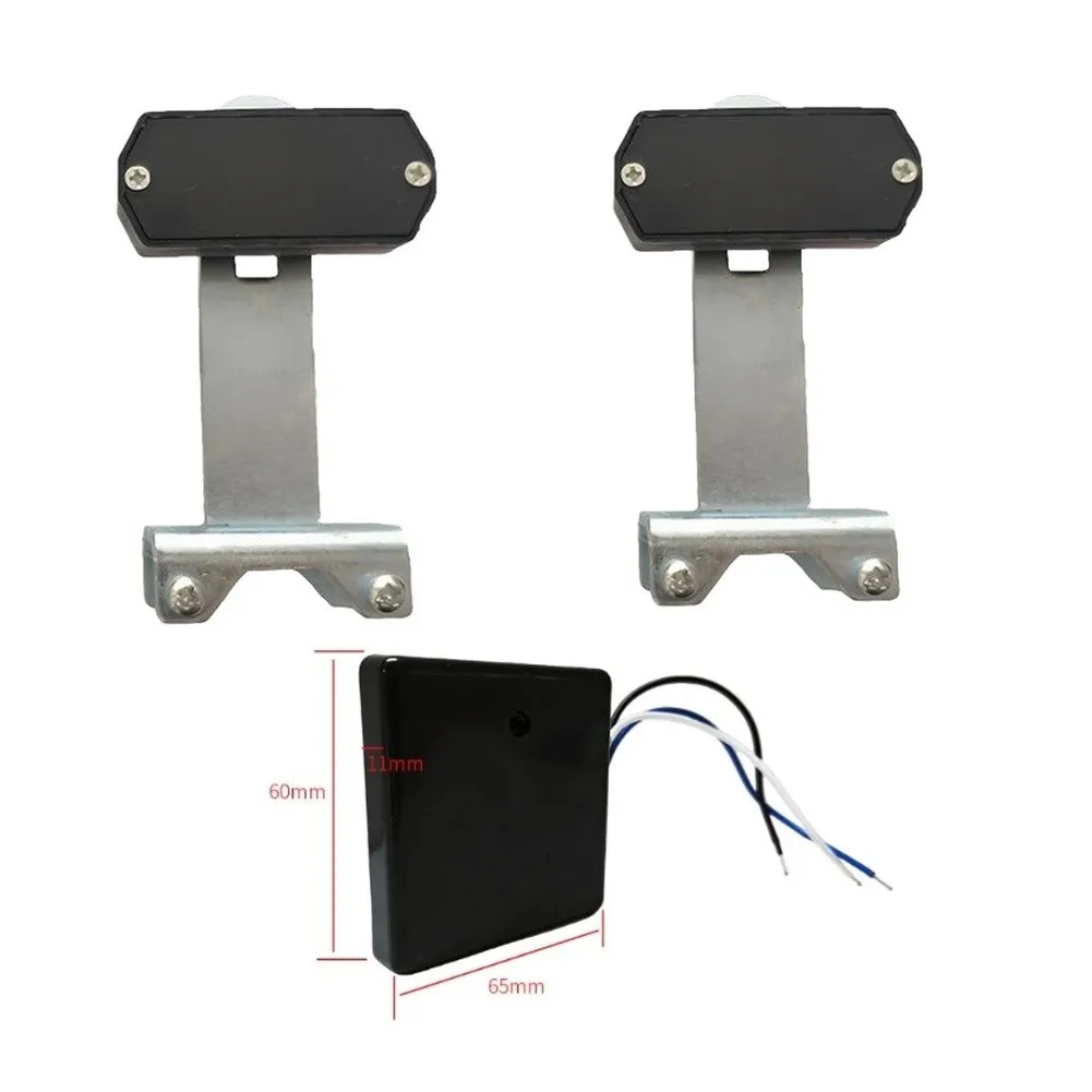 2 Pack Normally Open Magnetic Limit Switch Kit With Brackets For Electric Sliding Gate Door Opener Motor Control System Black