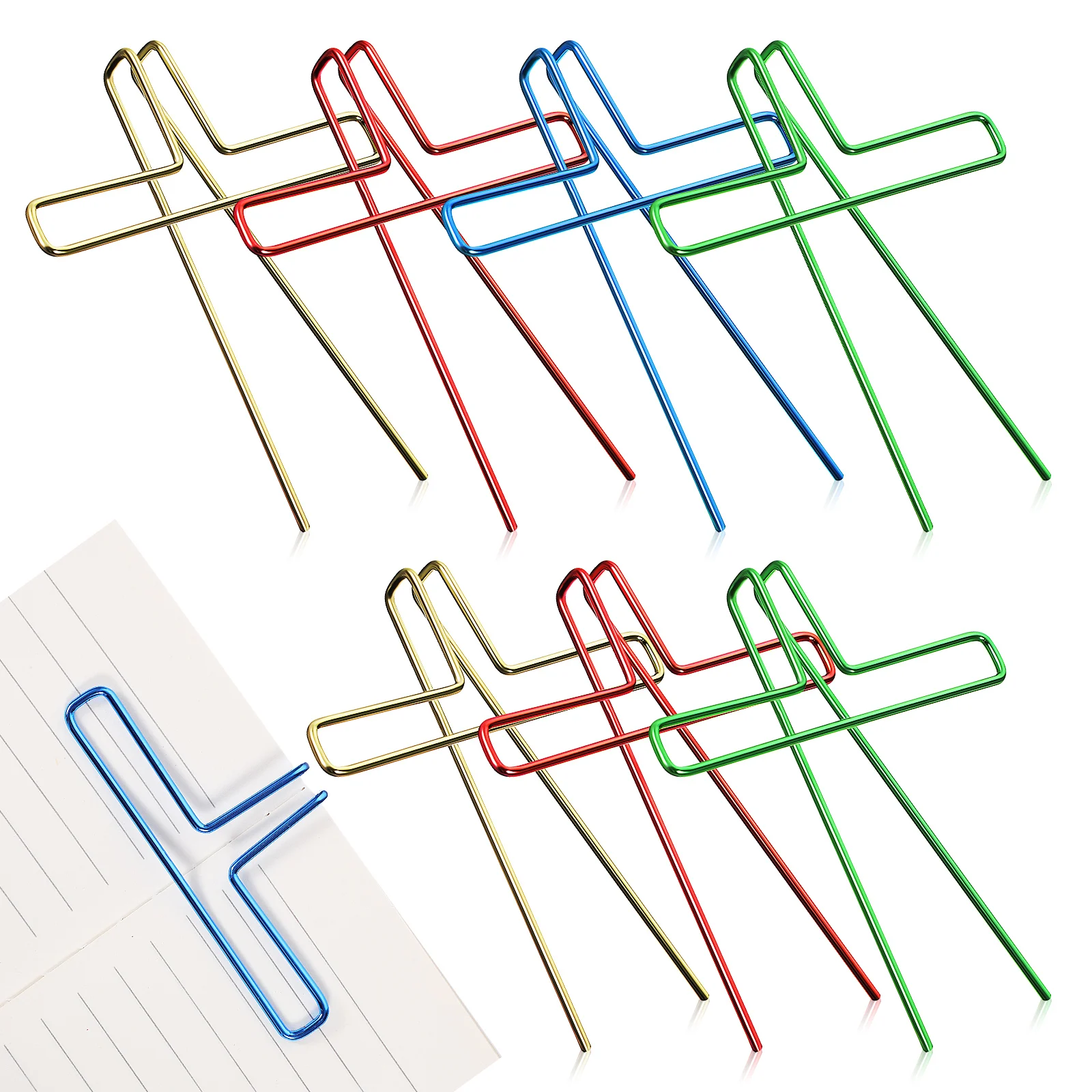 

8pcs Metal Dimensional Book Folder Page Book Holders For Reading Hands Free Holder Clip for Reading Hands Free Music Stand Thumb