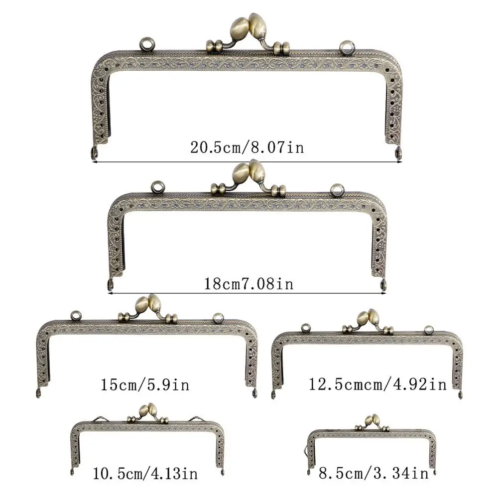 Metal DIY Craft Handle Bag Accessories Bag Making Purse Frame Purse Clasp Frame Bag Kiss Clasp Lock Purse Frame Kiss Clasp