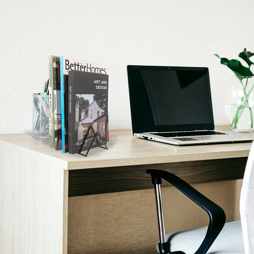 

2pcs File Storage Rack Desktop Bookshelf Office Magazine Plate Iron Organizer Holder Desk Document Folder Stand