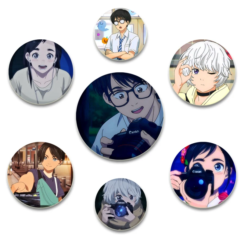 32/44/58mm Anime Insomniacs After School Brooches Creative Badge Tinplate Soft Button Pins for Clothes Backpack Decoration Gifts