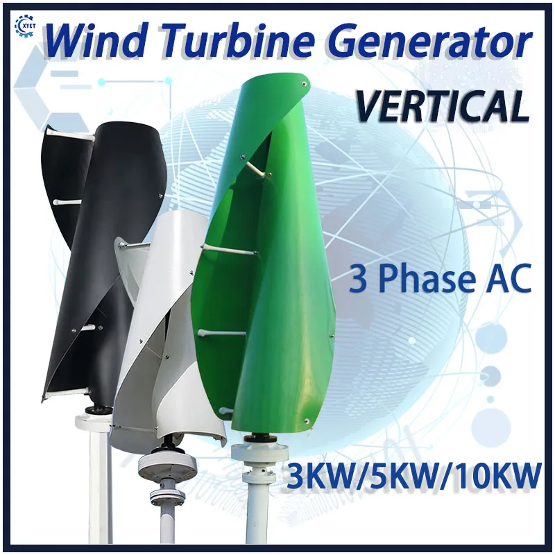 Renewable Energy Yes Please - フリーエネルギー10KW垂直軸発電機、オフグリッドシステム搭載、12V 24V 48V再生可能エネルギーシステム、風力タービン発電機