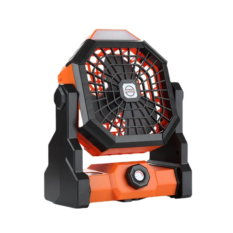 Outdoor camping fan USB charging lighting can be hung brushless motor large power desktop small fan