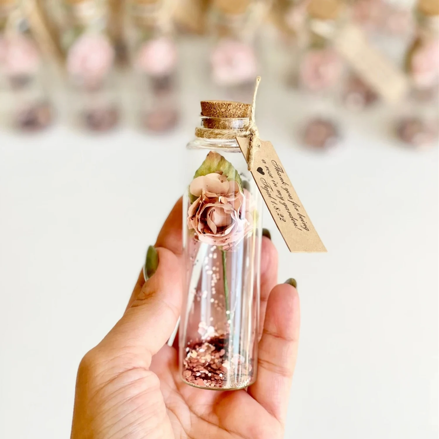 

10pcs Blush Rustic Party Favors, Wedding Favors for Guests, Custom Engagement Favors, Personalized Rose Gold Favors, Bulk Luxury