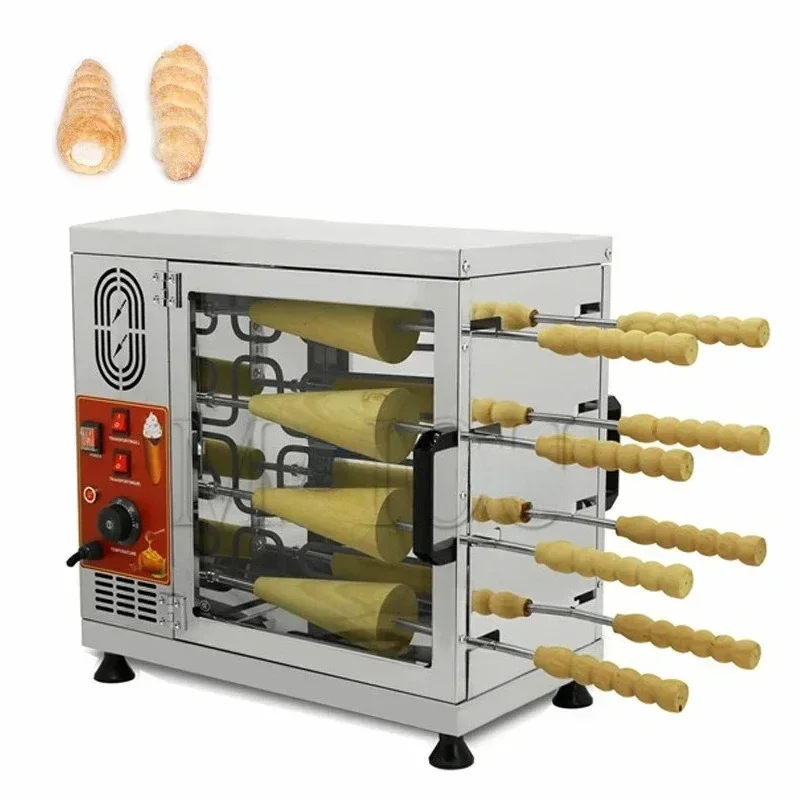 

Electric Oven Chimney Cake Machine for Baking Cone Shaped Pastries Commercial Kitchen Equipment