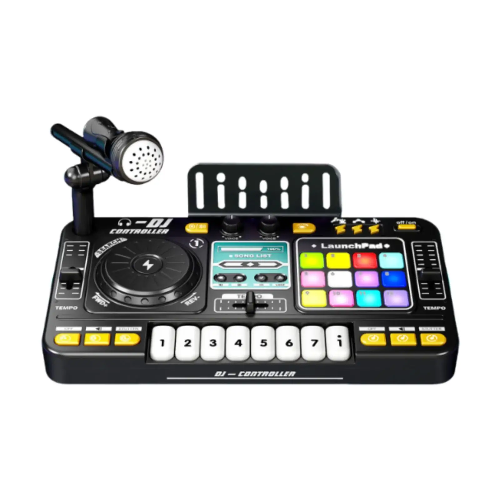 

Kids DJ Mixer Toy Interactive Kids DJ Controller for Gift Preschool Indoor
