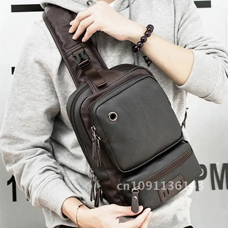 

Scione Men Chest Bag Small Multi-function One Waist Bags Casual Sling Backpack Man Fashion Travel Shoulder For Versatile Outdoor