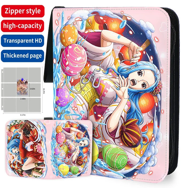 

ONE PIECE Card Binder 9 Pocket Trading Card Holder Anime Card Binder Collector with 50 inner Pages Zipper Holder Up to 900 Card