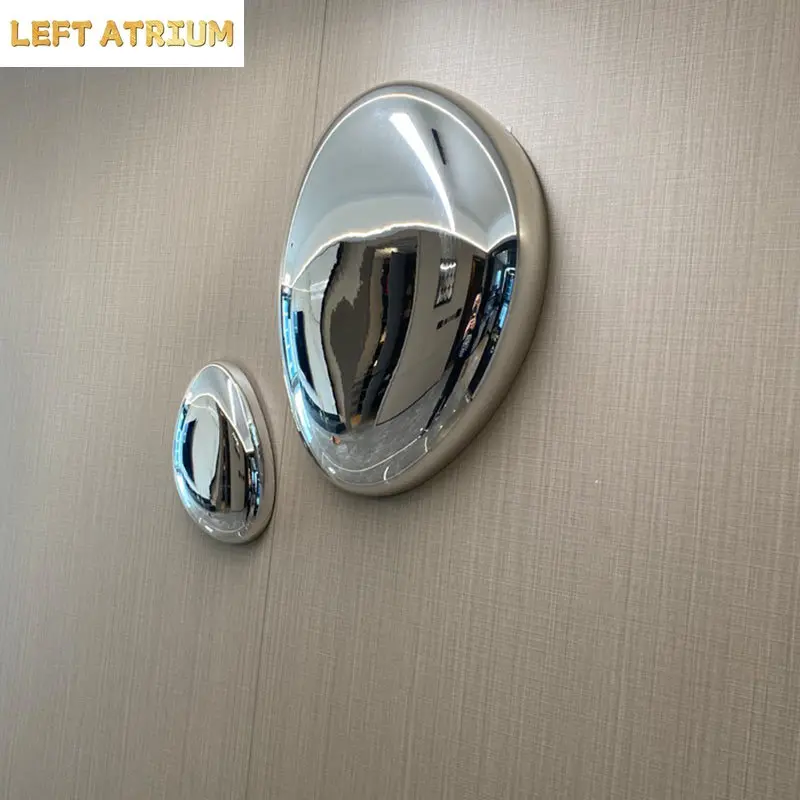 Modern Hotel Light Luxury Pendant Imitation Stainless Steel Goose Egg Stone Wall Decor Creative Water Drop Wall Decor Pendant