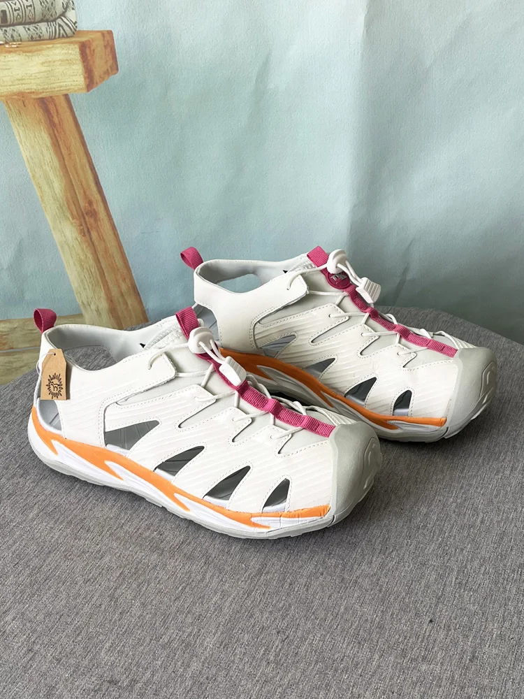 

ex Large Size Outdoor Sandals Head Covering Beach oes Anti-slip Wear-resistant Two-terrain Hiking Water-crossing Sandals