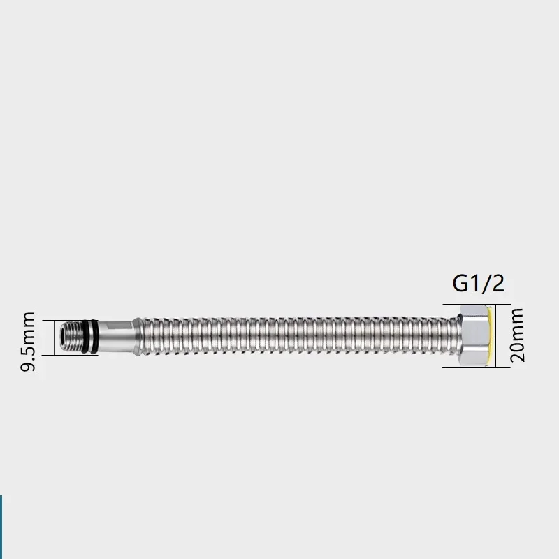 

Черный G1/2 "смеситель для холодной и горячей воды, труба для подачи воды, нержавеющая сталь 304, взрывозащищенные гофрированные шланги, детали смесителей