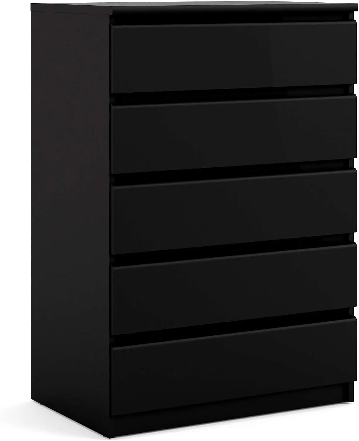 

Tvilum, Handle-free, Contemporary, Bedroom Furniture, College Living 5 Drawer Chest, Black