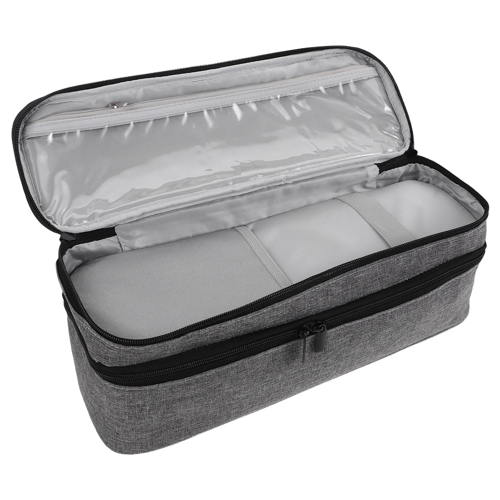 

Double-Layer Hair Dryer Carrying Bag Portable Travel Organizer Box for Styler Volumizer Attachments Storage Brush Storage Case
