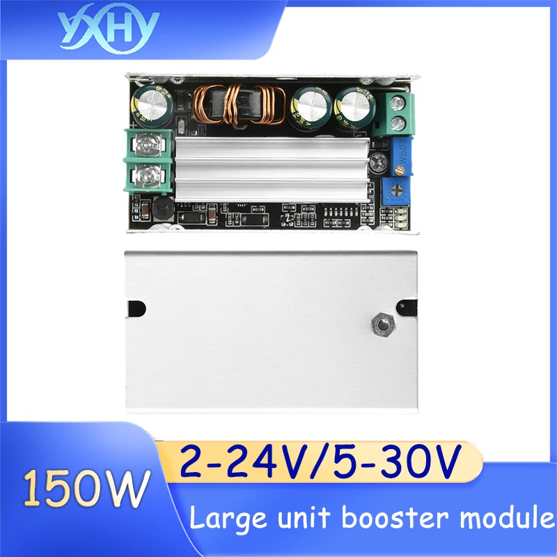 

1PCS DC-DC high-power synchronous rectification constant voltage and constant current boost module 150W lithium battery single c
