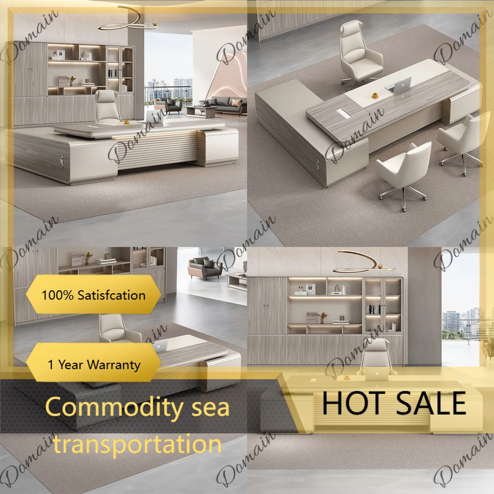 J81 Office Desk Chair Set Modern Executive Desk Manager Conference Table Workstation Furniture